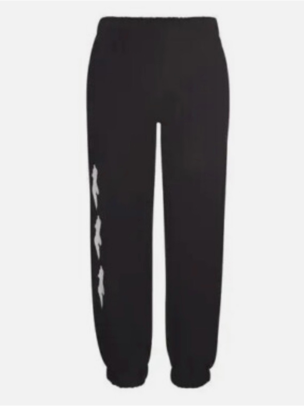 iNAMORATA Black Track Joggers with Side Silhouette Graphic